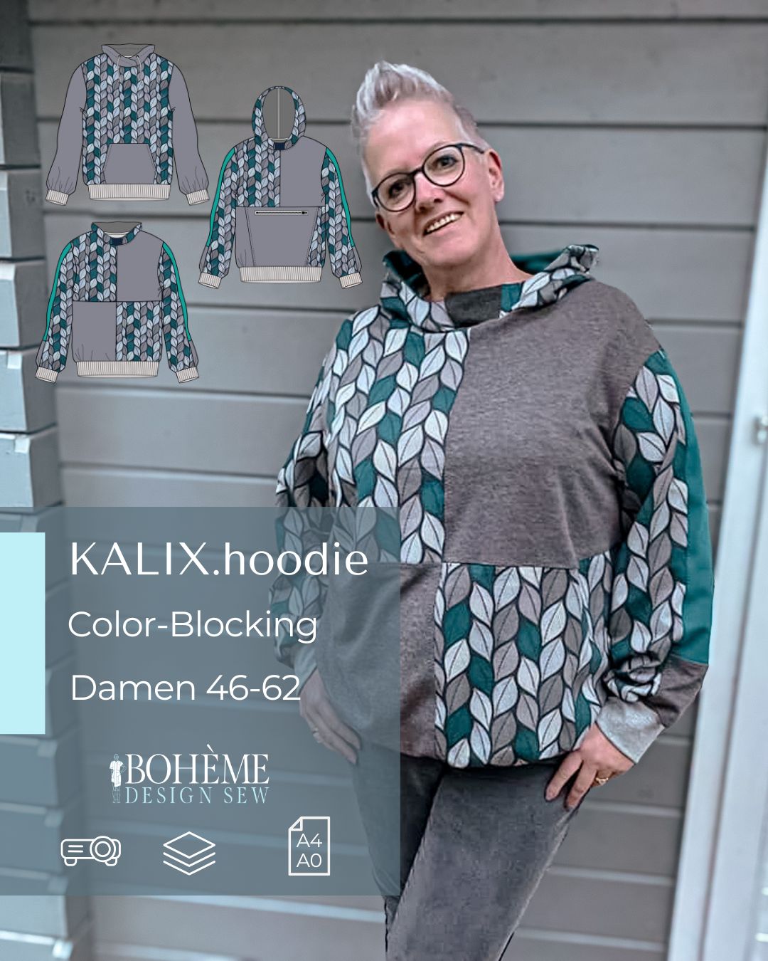 KALIX.hoodie | Damen Plus | 46-62